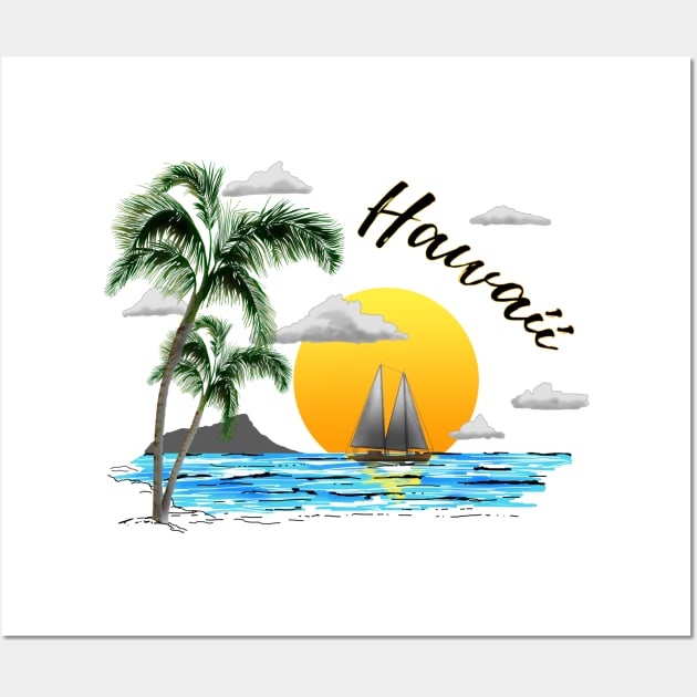 Hawaiian Islands  Sailing Wall Art by macdonaldcreativestudios